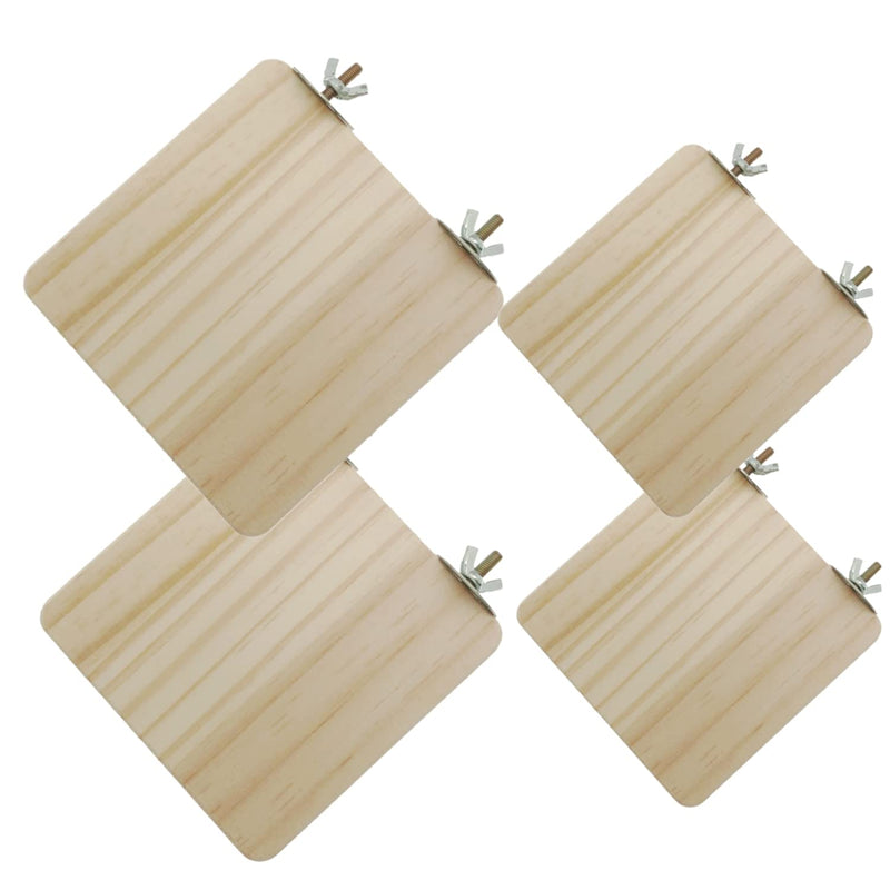 JZK 4 x Rectangular Wooden Jumping Boards for Hamster, Chinchilla, Mice, Rat and Small Animals - PawsPlanet Australia