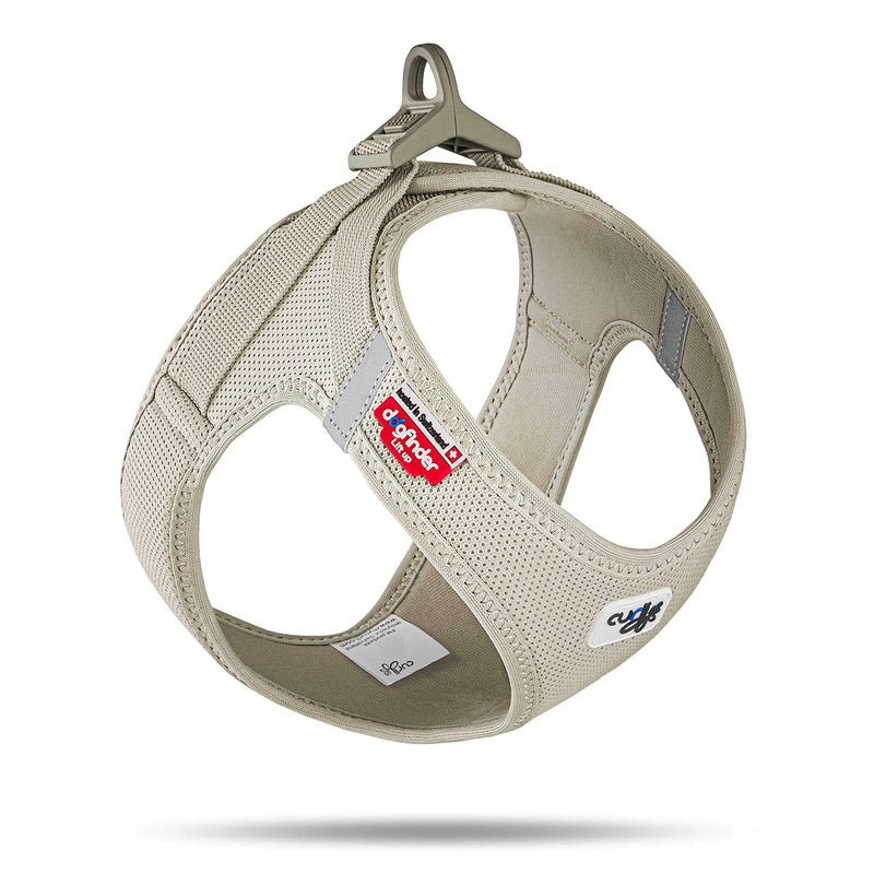 Curli Vest Harness Clasp Air-Mesh, PN2805, Beige (Light Tan), 2XS Beige (Light Tan) Striped - PawsPlanet Australia