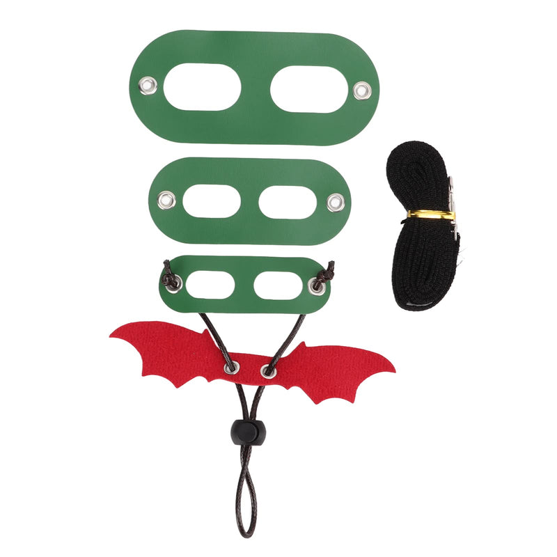 Biitfuu Bearded Dragon Harness and Lead Adjustable Soft Leather Reptile Lizard Lead for Small Pets Green - PawsPlanet Australia