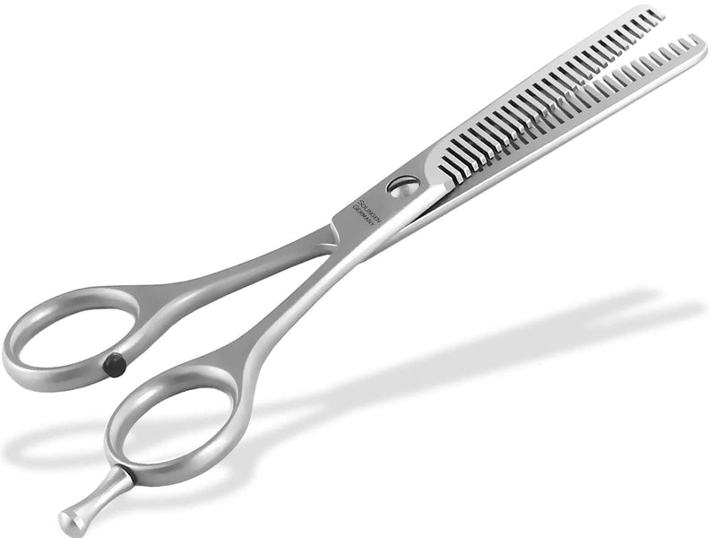 Fur scissors from Solingen Thinning scissors Dog scissors with 2-sided teeth Thinning scissors Made in Germany Fur hair scissors with sharp cut for dogs and cats for thinning animal fur (13.97 cm) 13.97 cm - PawsPlanet Australia