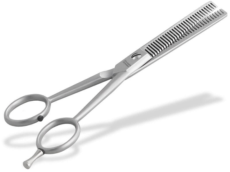Fur scissors from Solingen Thinning scissors Dog scissors with 2-sided teeth Thinning scissors Made in Germany Fur hair scissors with sharp cut for dogs and cats for thinning animal fur (15.24 cm) 15.24 cm - PawsPlanet Australia