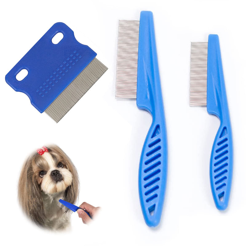 Grooming comb pet flea comb stainless steel flea comb dogs cats flea comb professional pet comb is used for combing animal hair, removing fleas, tangles, stains, tears, pet care - PawsPlanet Australia
