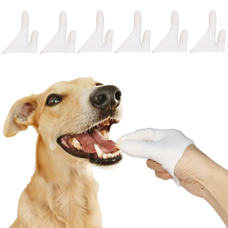 Dog toothbrush finger cots reusable, dental care dog finger cot, finger toothbrush for dogs, pet toothbrush made of knitted fabric for dogs and cats - PawsPlanet Australia