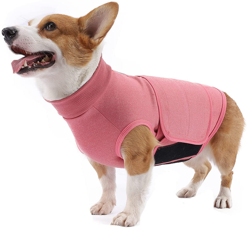 Dog and Cat Vest for Anxiety Relief Soft Jacket Wrap Shirt Relieve Stress Fireworks Travel Thunder Soothing Comfort for Small Medium and Large Dogs (M Pink) M rose - PawsPlanet Australia
