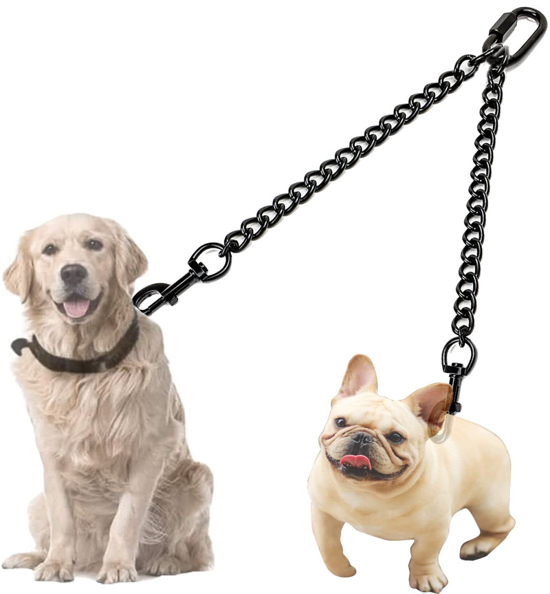 Dog leash double leash for 2 dogs, double dog leash for dogs, high-performance steel chain dog leash, metal dog leash, double coupler dog leashes for large, small dogs, S 3.0 mm, 50 cm, S-50 cm - PawsPlanet Australia