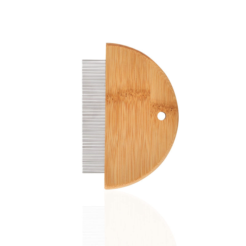 Flea comb wood stainless steel flea comb cat dog lice comb nit comb for against fleas, lice on dogs and cats - PawsPlanet Australia