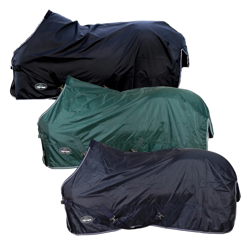 Marengos - Rain blanket 420D Economic | light horse blanket for rain | breathable & waterproof | Pasture blanket with cross straps | Outdoor blanket for horses | 115cm in night blue 115cm - PawsPlanet Australia