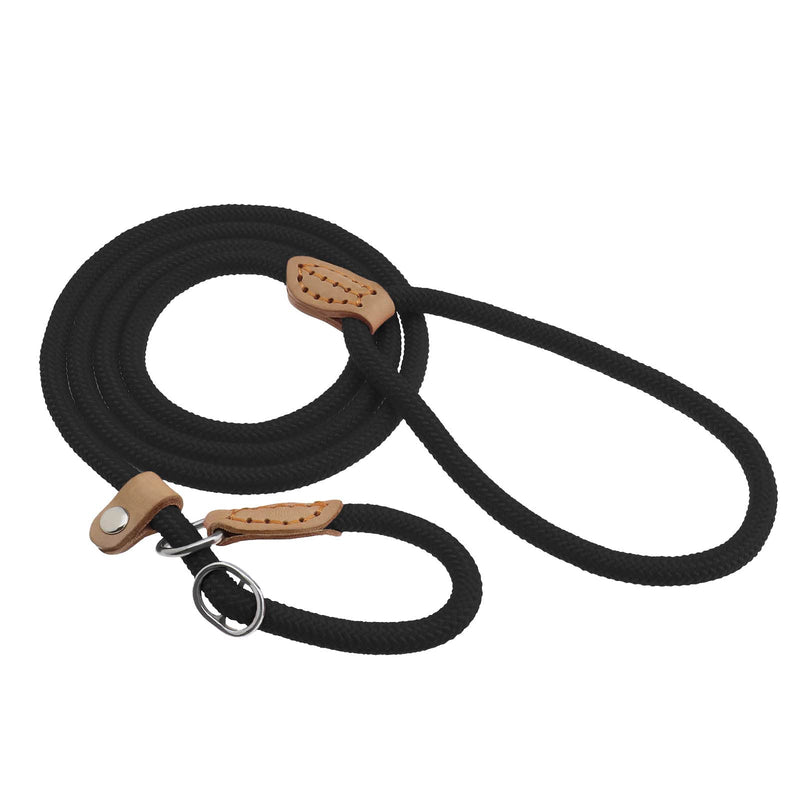 Dog Leash Slip Lead Training Leash Pet Harnesses Leashes Strong Braided Rope for Large Medium Dogs Small Puppies Black - PawsPlanet Australia