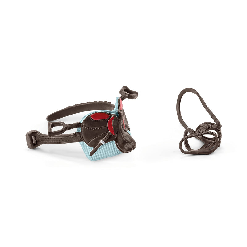 schleich 42489 saddle & bridle HORSE CLUB Hannah & Cayenne, for children aged 5-12 years, HORSE CLUB - accessories new packaging - PawsPlanet Australia