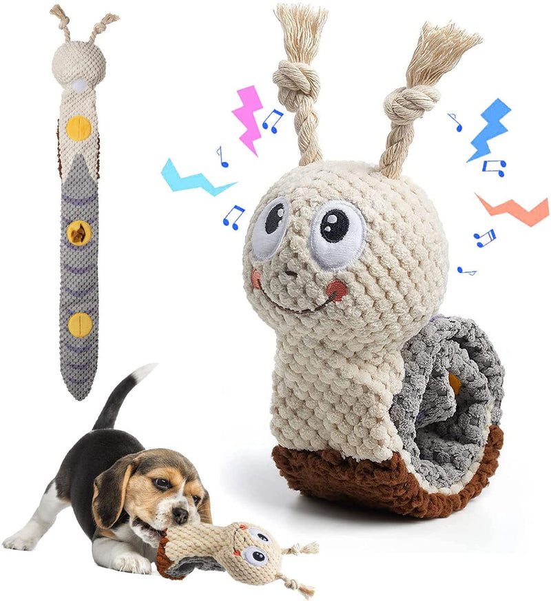 Intelligence toy for dogs, sniffing toy, dog toy snuff, squeaky puppy toy, interactive puzzle toys for dogs, snail animal - PawsPlanet Australia