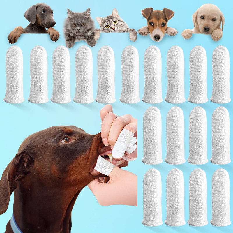 Pack of 18 dog toothbrushes, finger toothbrushes, dog finger cots, dogs dental care toothbrushes finger cot, reusable pets teeth, small cats like cleaning knitted fabric toothbrush, 360° dog toothbrush - PawsPlanet Australia