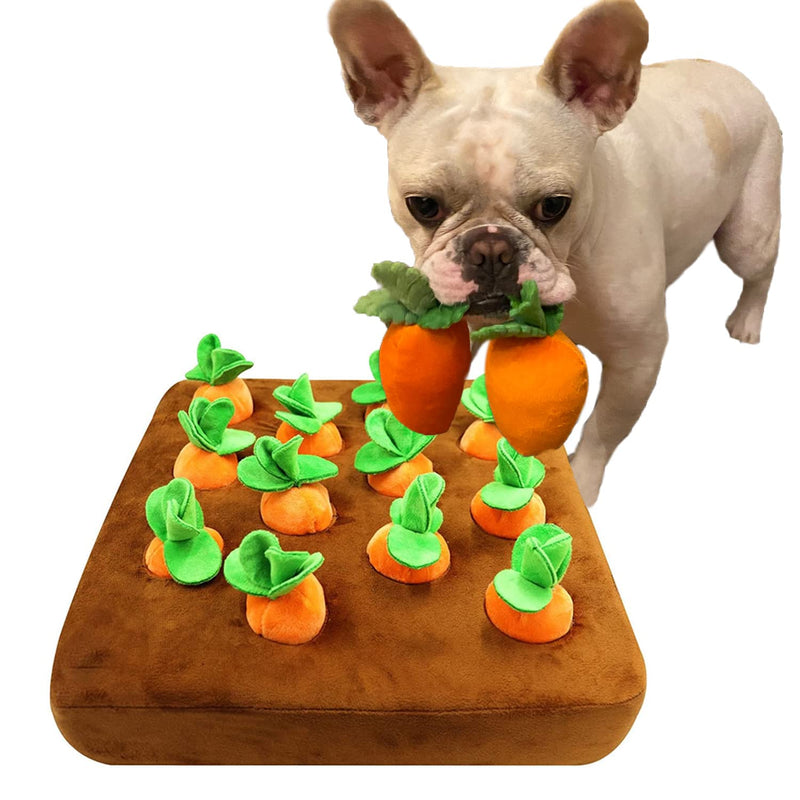 Celawork Intelligence Toy for Dog Interactive Toy Plush Carrot Sniffing Carpet Dog Toy Intelligence Sniffing Carpet Dogs Vegetable Plush Toy for Dog No Squaker - PawsPlanet Australia