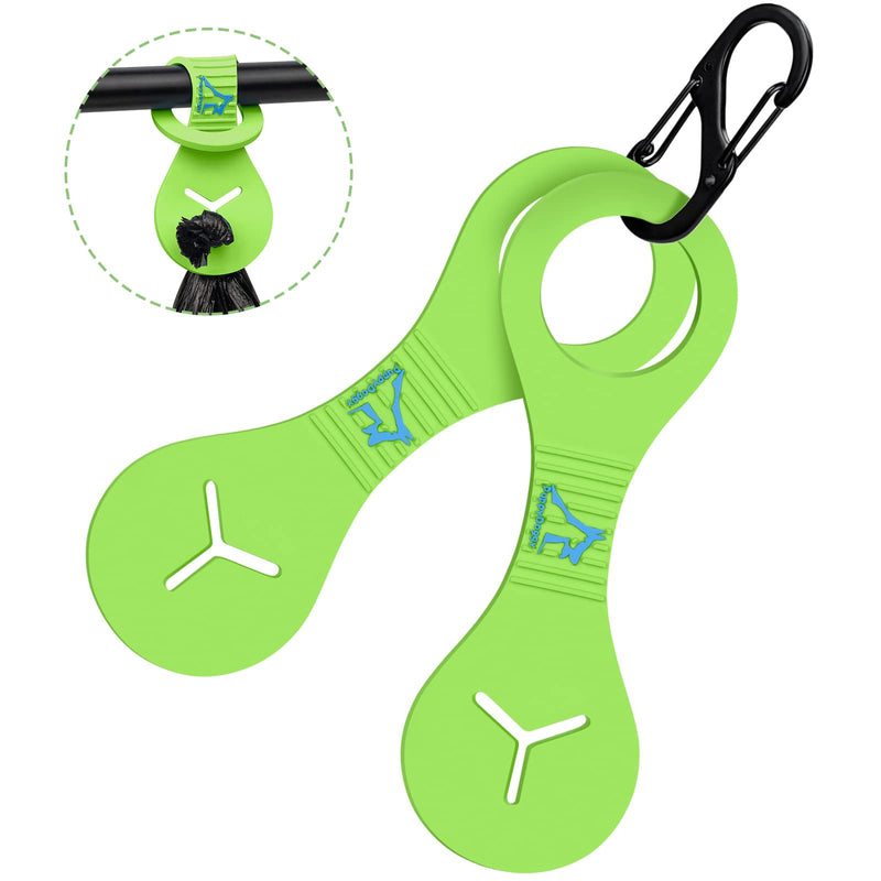 PuppyDoggy Silicone Poop Bag Holder for Dog Poop Bags, Handy and Easy to Use, for Dog Leash Dispenser, Accessories (2 Pieces-Green) 2 Pieces (Pack of 1) - PawsPlanet Australia