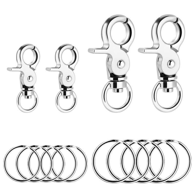 Cobee Dog Tag Clips with Rings, 4pcs Dog Tag Clips with 10pcs Dog Tag Rings, ID Tag Clip for Dog Cat Collar Harness - PawsPlanet Australia