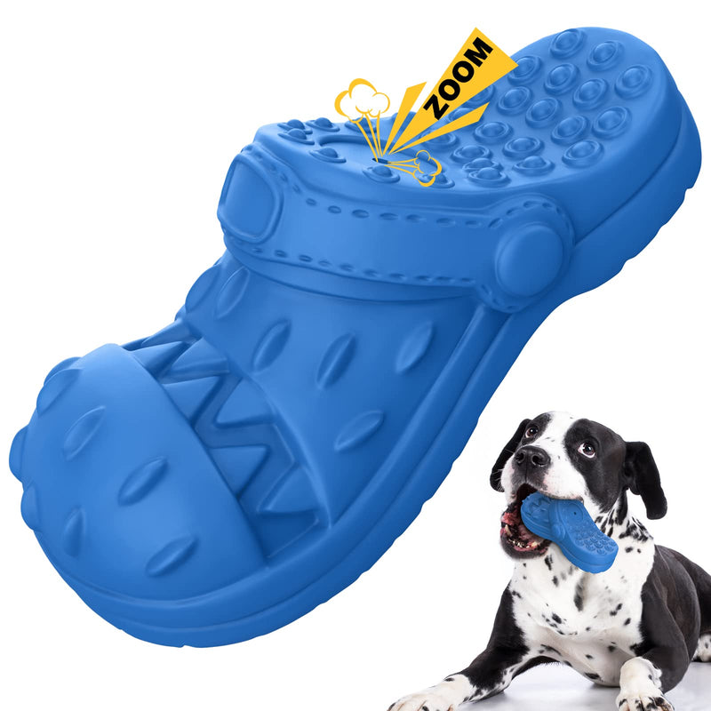 RUXAN Dog Toy Indestructible for Aggressive Chewing - Robust Squeaking Interactive Dog Toy - Natural Rubber Chew Toy for Large Medium Dogs Chewing, Hunting, Fetching Blue - PawsPlanet Australia