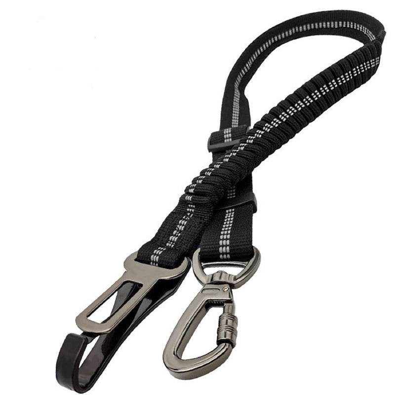 EVANGTOR dog car seat belt, car seat belt for seats and trunk, dog belt for the car, suitable for all dog breeds, with night reflective strips and emergency damping cord - PawsPlanet Australia