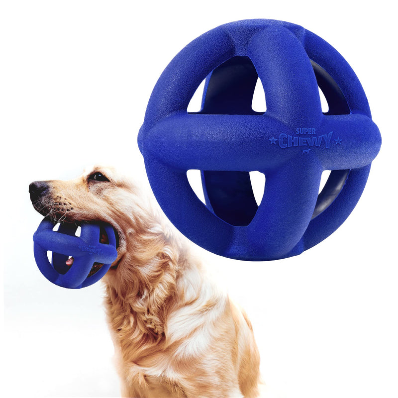 Tuff Pupper SuperChewy Tough Dog Cage Ball Toy | Strong natural rubber | Great fetch toy for dogs | Ultra durable chew toy | For Large Breeds Cage Ball Large - 4 inches / 8.5 oz - PawsPlanet Australia