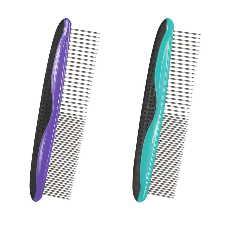 Stainless Steel Pet Comb Pet Grooming Comb Cat Grooming Tool Rounded Teeth Dog Comb Shedding Comb Cat Dog Comb Clean Lice, Tangles, Knots, Crust, Dirt - PawsPlanet Australia