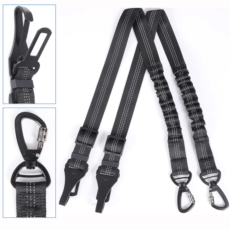Dog Seat Belt, Dog Belt for Car, 3-in-1 Dog Belt Safety Harness Adjustable with Universal Plug & Locking Bar Attachment, for All Dog Breeds, Cats & Car Types - PawsPlanet Australia