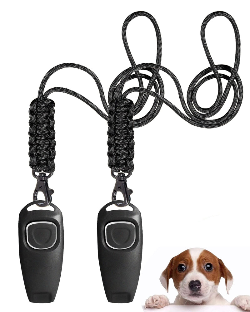 TODREMOU Dog Whistle Rütter Recall Dog Whistles High Frequency Dog Whistles Whistle Dog Dog Whistle Whistle Clicker Dog Clicker Set Clicker Dog Training Clicker Training for Dogs... (black 2 pieces) black 2 pieces - PawsPlanet Australia