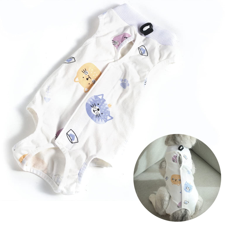 CGLRybO Cat Bodysuit After Surgery Castration Pet Medical Surgical Shirt Surgery Recovery Suits for Cats (Style:Cat, S) Style:Cat - PawsPlanet Australia
