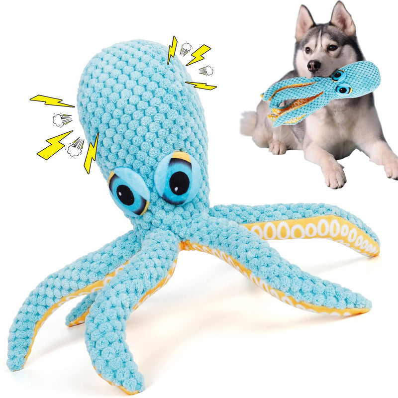 Dog squeaky toy octopus, dog toy, tug of war plush dog toy, cute squeaky dog toy with crinkle paper filled dog chew toy for puppies small, medium, large dogs - PawsPlanet Australia
