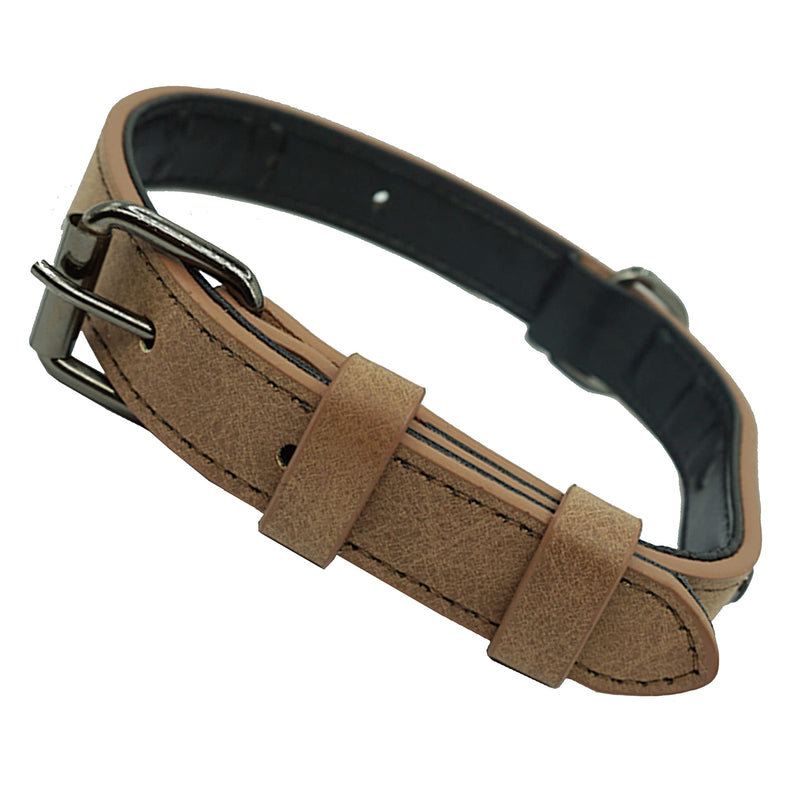 Dog Collar Adjustable, Simple, Robust, Weather Resistant for Puppies Small Medium Large Dogs Classic Collar Dog (XS: 1.5CM Wide for 26CM - 35CM Neck, Brown-New) XS: Adjustable 26CM-35CM, Width 1.5cm - PawsPlanet Australia