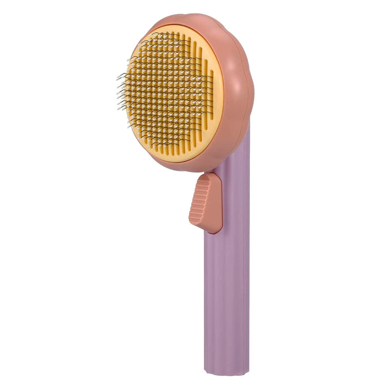 Pet Dog Brush Cat Brush, Hair Remover Pet Brush for Long Hair and Short Hair, [2022 New] Premium Massage Grooming Brush for Cats Dogs, Clean Pet Hair with One Click, Purple - PawsPlanet Australia