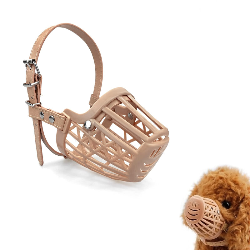 Andiker Dog Muzzle, Adjustable Breathable Mesh Plastic Dog Muzzle to Prevent Biting, Barking or Chewing for Small Medium Dogs (M) M - PawsPlanet Australia