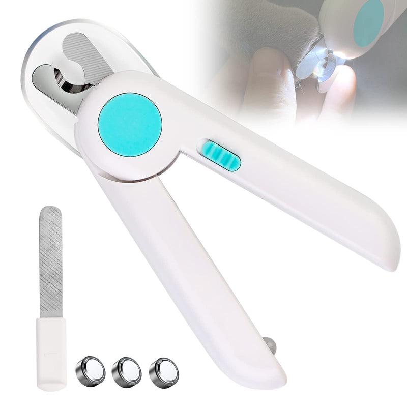 Cat nail clippers - safety nail clippers with LED light and splash-proof protective device for cats, dogs, claw scissors for cats, professional pet claw scissors for medium, small pets - PawsPlanet Australia