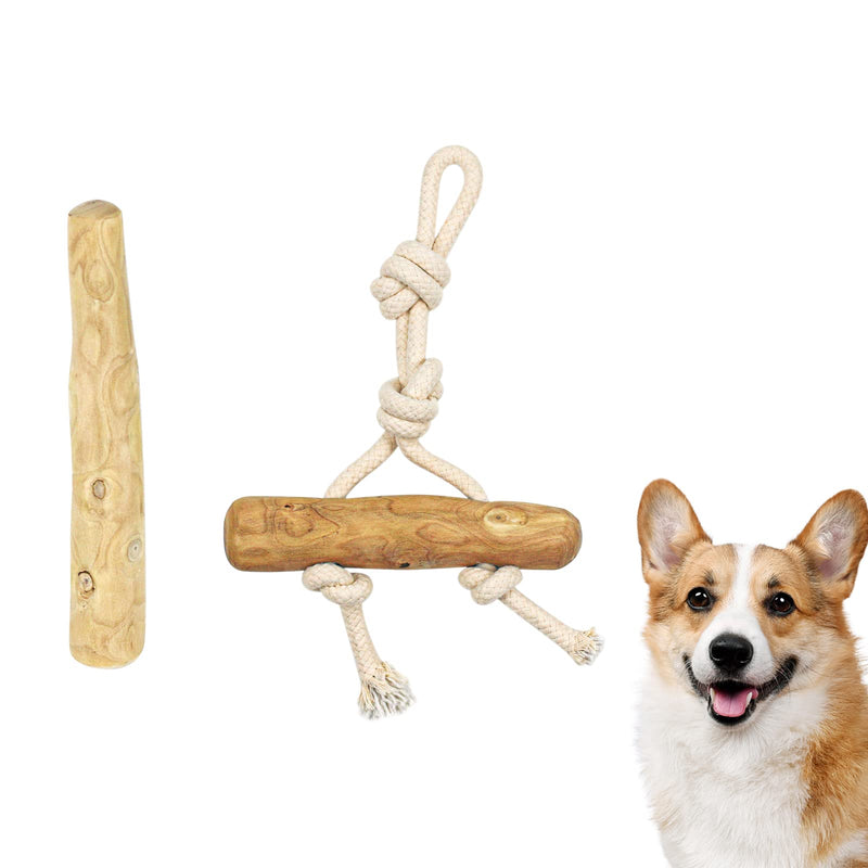 Reyshin Wooden Chew Stick for Dogs, Pack of 2 Chew Toys Natural Dog Toy Chewing Root for Dental Care & Chewing Muscle Training of Medium and Large Dogs (L - For Dogs 15 to 30kg) L - For Dogs 15 to 30kg - PawsPlanet Australia