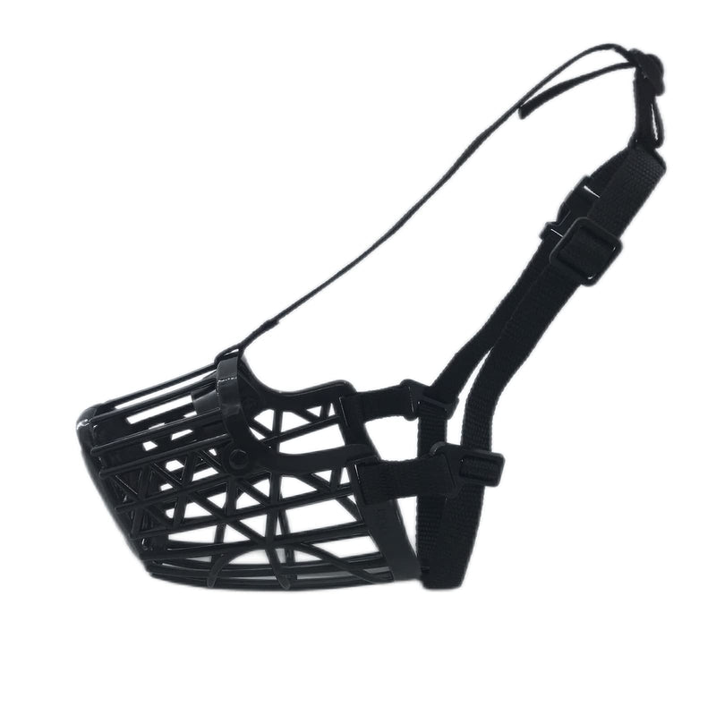 Basket muzzle for dogs, prevents biting, chewing and barking, muzzle for small, medium and large dogs, comes with a measuring tape, adjustable and safe, breathable, black S - PawsPlanet Australia