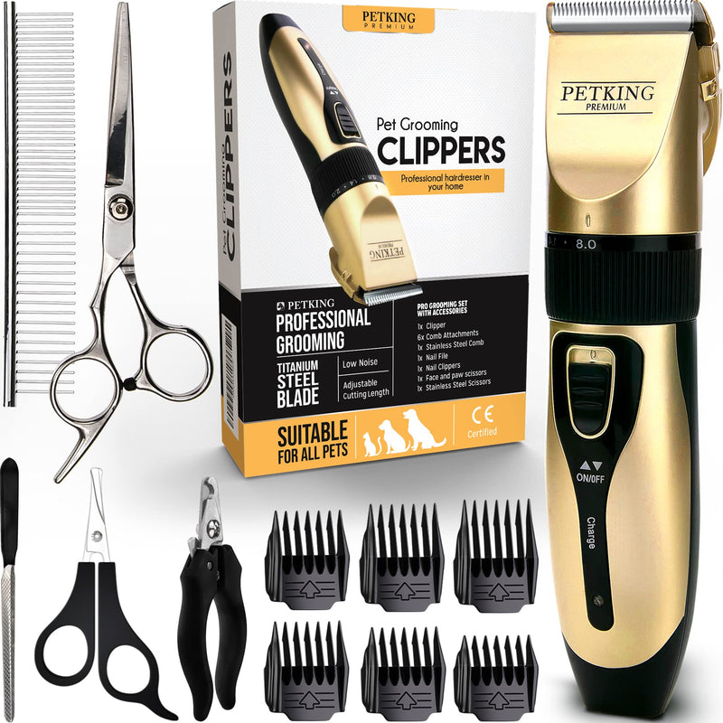 PetKing Premium Dog Clipper Professional Long Hair Animal Hair Clipper Dog Hair Clipper for Dogs Hair Clipper Dog Razor Clippers Cat - PawsPlanet Australia
