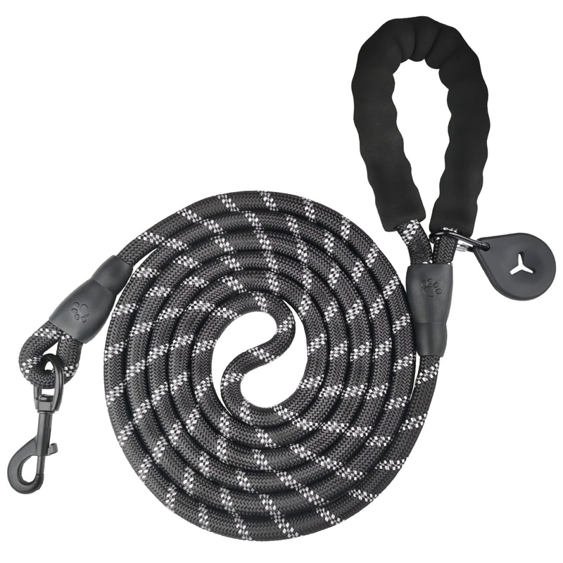 Premium dog leash, 2M/3M strong dog training leash with comfortable padded handle, reflective strips and durable metal clasp for medium and large dogs of all sizes (3m) 3m - PawsPlanet Australia