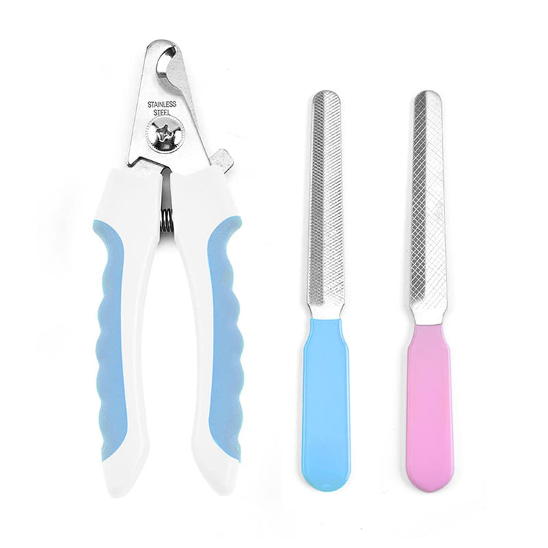 1 piece professional claw scissors for dogs and cats, claw pliers, high quality claw care cutters for pets, nail clippers, large, with safety protection with 2 nail files, stainless steel - PawsPlanet Australia