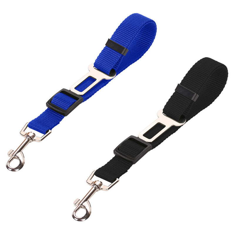 GGISUI 2pcs Dog Seat Belt Adjustable Dog Seat Belt 42-70cm Car Belt Dog Travel Accessories for All Dog Breeds Cats Car Types Black Blu - PawsPlanet Australia