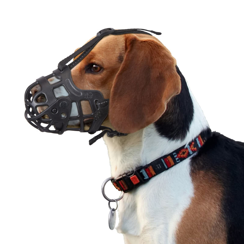 Ownpets Dog Muzzle, Muzzle for Medium and Large Dogs, Silicone Dog Muzzle, Black, L - PawsPlanet Australia