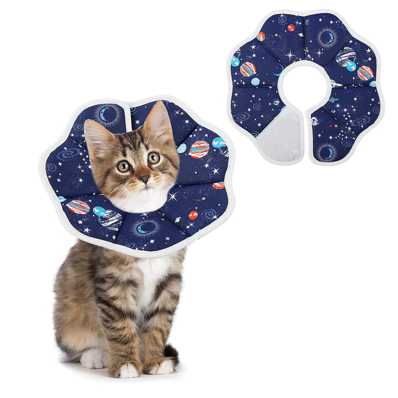 TIESOME Soft Cat Cone Collar, Adjustable Small Puppy Recovery Collar After Surgery Lightweight Comfortable Pet Protective Cotton Cone for Cat Kitten Prevent Licking Wounds - PawsPlanet Australia