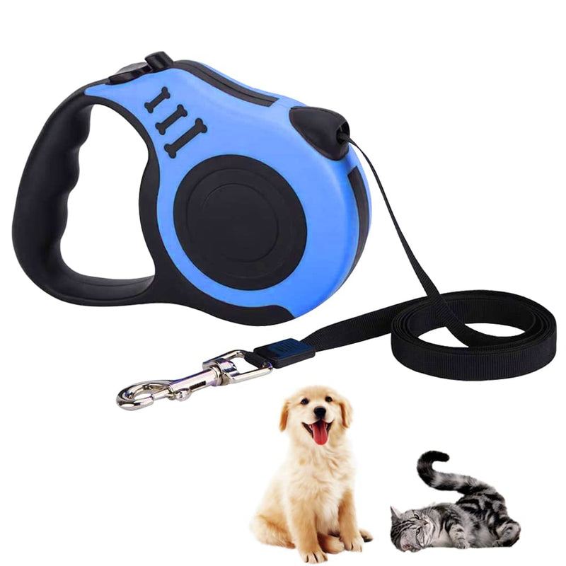 Dog leash, retractable dog leash, extendable dog leash, for small, medium and large dogs, blue, 5 m - PawsPlanet Australia