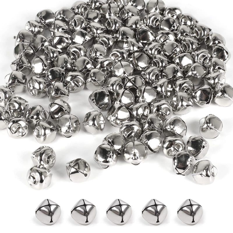 FINDIR 100pcs Small Bells for Crafts Christmas Metal Bells Silver Bells Small Jingle Bells 13mm Bells for Christmas Decoration DIY Crafts - PawsPlanet Australia