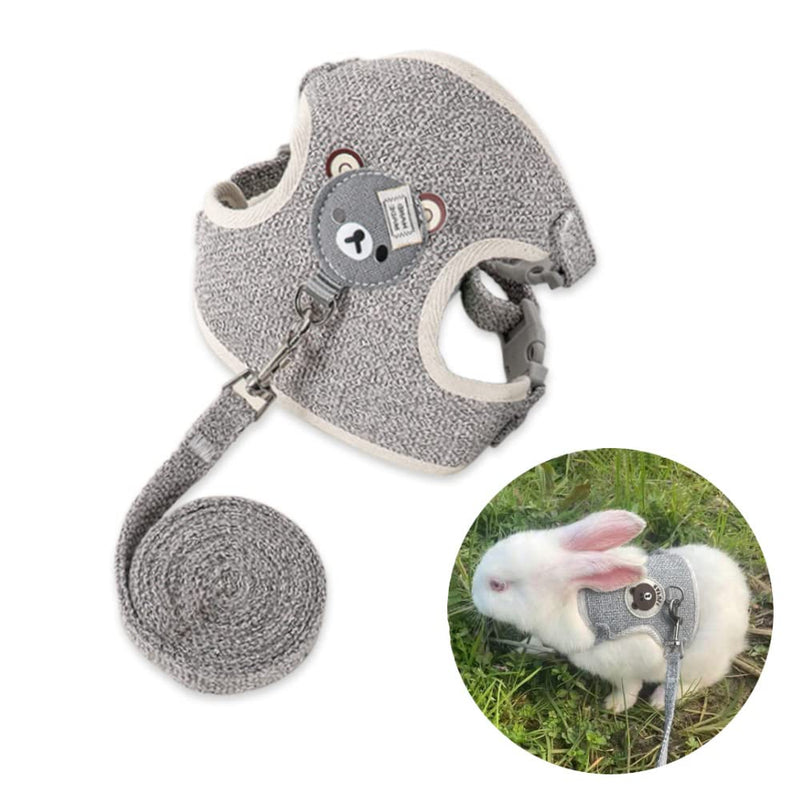 Adjustable rabbit leash, rabbit leash, rabbit accessories, cat harness set with leash, pet harness and leash for bunny cat, little pet walking, 27-35 cm, 1.20 m - PawsPlanet Australia