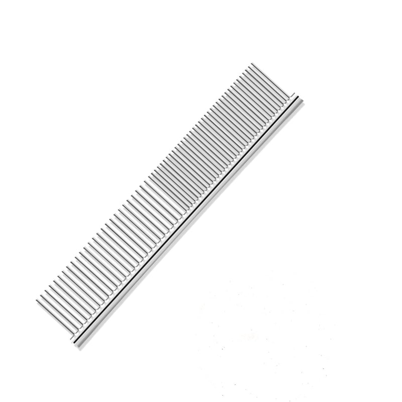 1 Piece Stainless Steel Pet Grooming Comb, Shedding Comb Tool Poodle Finishing Butter Comb Professional Cat and Dog Grooming Comb - PawsPlanet Australia