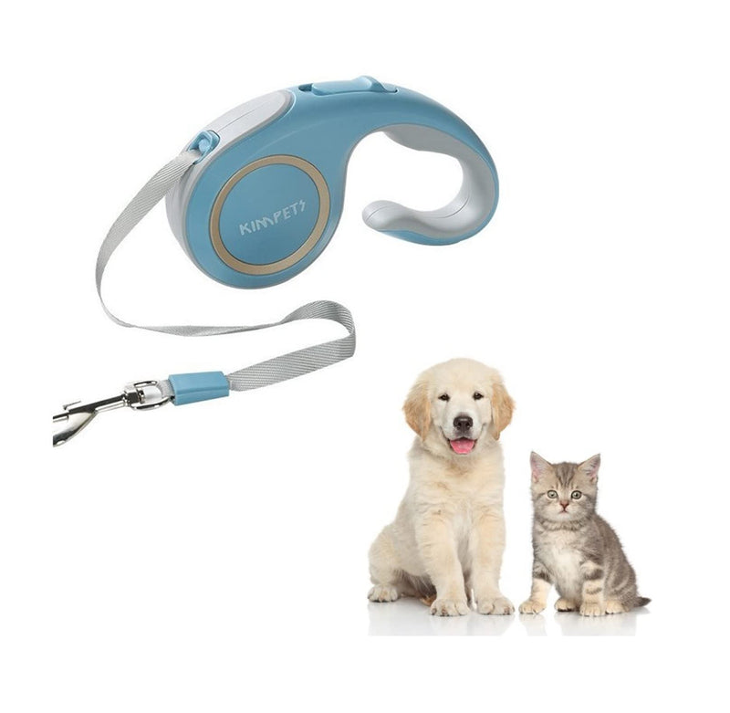 Long retractable pet leash, 3 m high-end pet lead automatic retractable dog training leash for small, medium dogs. Pet leash made of ABS + nylon material (blue) - PawsPlanet Australia