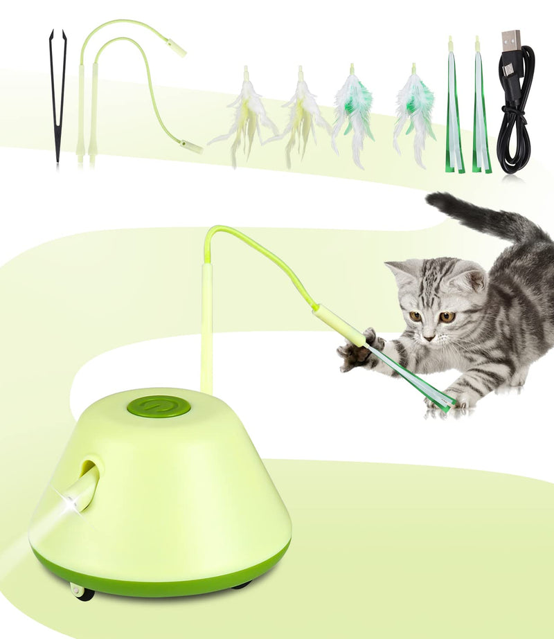 JOFLVA Interactive Electric Cat Toy with LED Light and Spring, 4 Routes 3 Speeds, 3 in 1 Electric Rechargeable Cat Toy, Self-Employment Cat Toy - PawsPlanet Australia