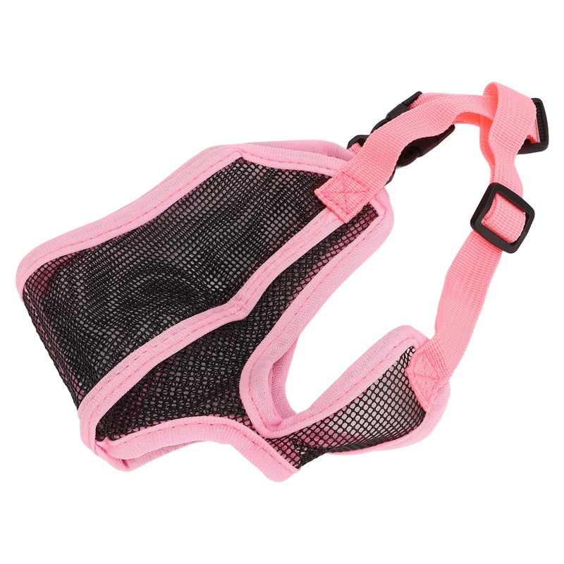 GLOGLOW Muzzle for Bulldogs, Dog Muzzle with Short Snout, Adjustable, Soft Edges, Stable Attachment, Prevents Biting, Breathable for Shar Pei (L) L Pink - PawsPlanet Australia