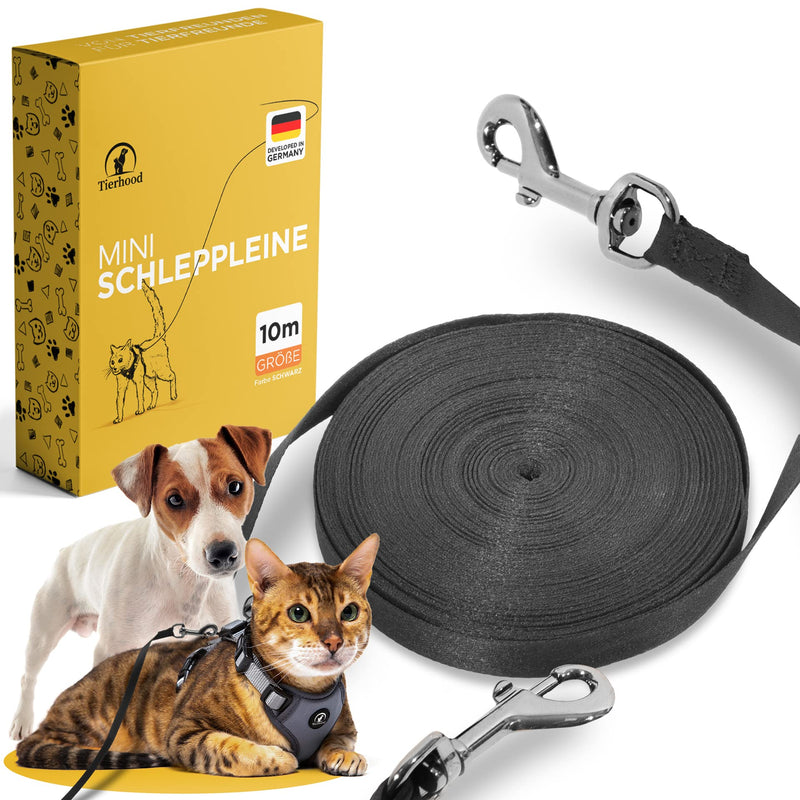 Tierhood - Towing leash 5m / 10m / 15m for dogs & cats [light as a feather] - Cat leash with hand strap & 360° carabiner - Towing leash for small dogs & cats - Dog leash for small dogs light - PawsPlanet Australia