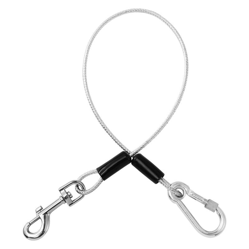 Pawaboo dog seat belt for car, dog seat belt with carabiner and 360° rotating hook, dog seat belt, durable dog seat belt, dog safety harness for car, 26 inches, silver - PawsPlanet Australia