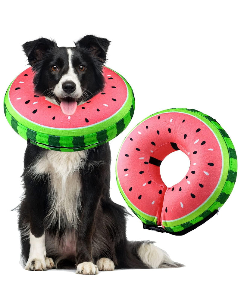 Inflatable Neck Brace Dog & Neck Brace Cat, FWLWTWSS Protective Collar Dog with Adjustable Buckle, Dog Collar Leak Protection for Recovery After Operations or Wounds, Leak Protection for Dogs (L) [Neck: 30.5 cm - 45.7 cm] L - PawsPlanet Australia