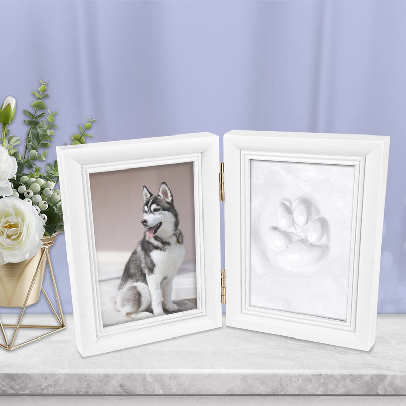 YOYIAG Paw Print Set Dog and Cat, Picture Frame and Paw Print Set, Keepsake Box 3D Paw Print, Cat Gift for Dog Owners Memorial Dog Picture Frame - PawsPlanet Australia