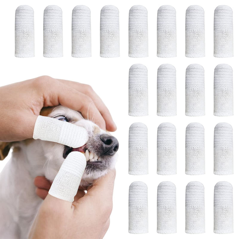 Pack of 20 Toothbrush Dog Finger Cots, Reusable Pet Finger Toothbrush Anti-Plaque Finger Dog Finger Cots Dogs Dental Care Dogs Dental Care Toothbrushes Efficient and Clean Pet Toothbrush - PawsPlanet Australia